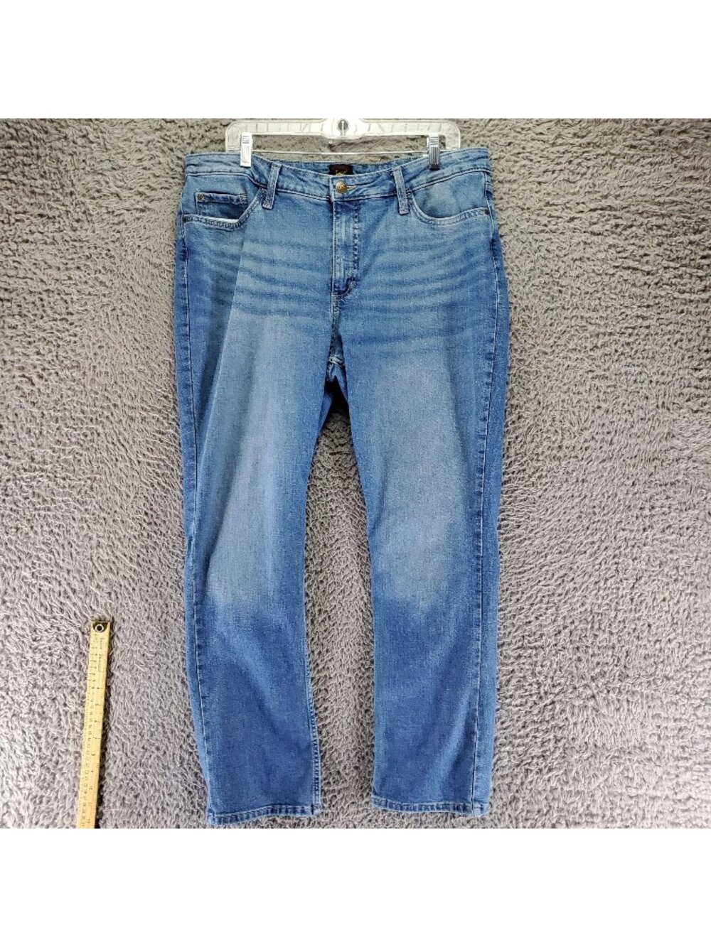 Lee Jeans Womens 16 Blue Classic Fit Straight Leg Denim